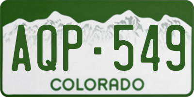 CO license plate AQP549