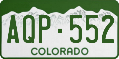 CO license plate AQP552