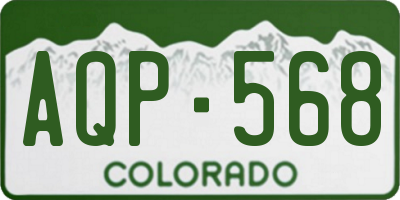 CO license plate AQP568