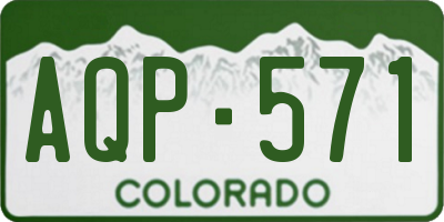 CO license plate AQP571
