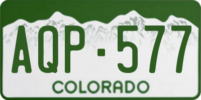 CO license plate AQP577