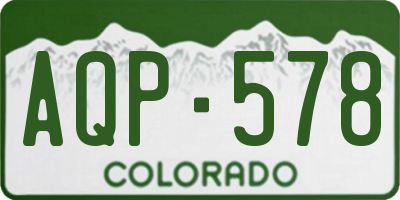 CO license plate AQP578