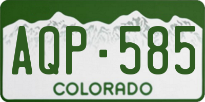 CO license plate AQP585