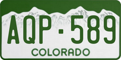 CO license plate AQP589