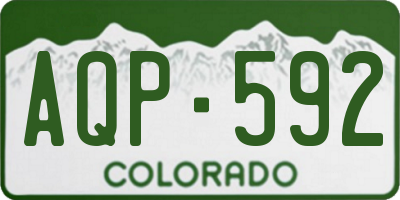 CO license plate AQP592