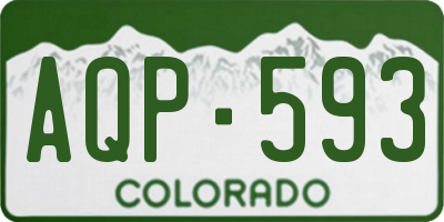 CO license plate AQP593