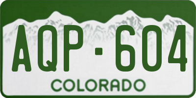 CO license plate AQP604