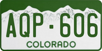 CO license plate AQP606