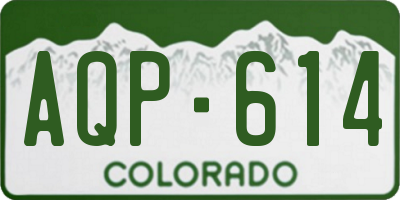 CO license plate AQP614