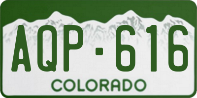 CO license plate AQP616