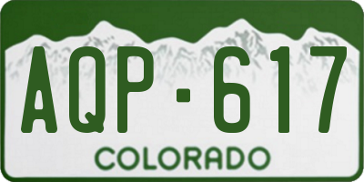 CO license plate AQP617