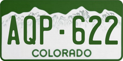 CO license plate AQP622