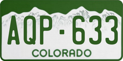 CO license plate AQP633
