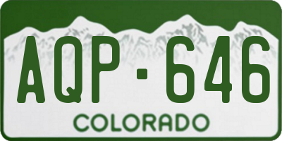 CO license plate AQP646
