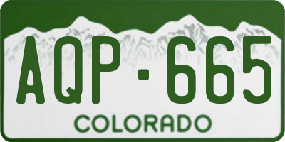 CO license plate AQP665