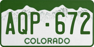 CO license plate AQP672