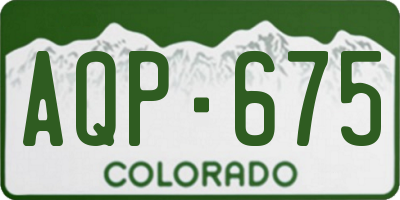 CO license plate AQP675