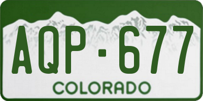 CO license plate AQP677