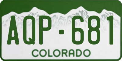 CO license plate AQP681