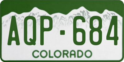 CO license plate AQP684
