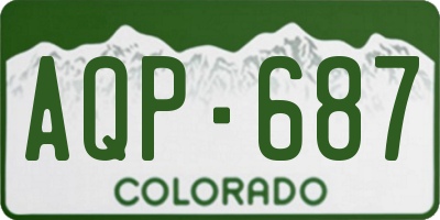 CO license plate AQP687
