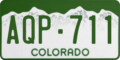 CO license plate AQP711