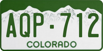 CO license plate AQP712