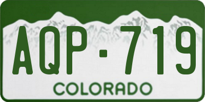 CO license plate AQP719