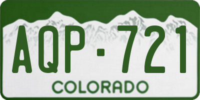 CO license plate AQP721