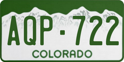 CO license plate AQP722
