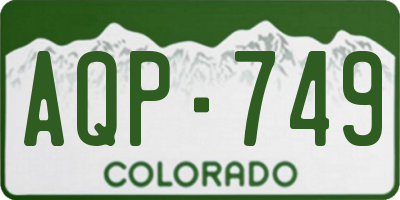 CO license plate AQP749