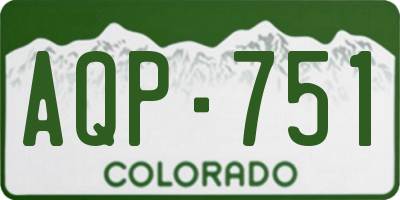 CO license plate AQP751