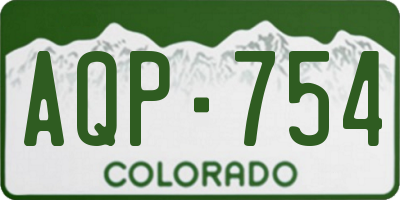 CO license plate AQP754