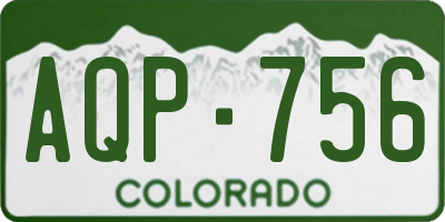 CO license plate AQP756