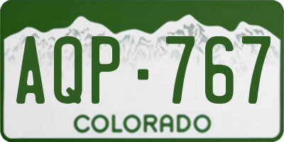 CO license plate AQP767