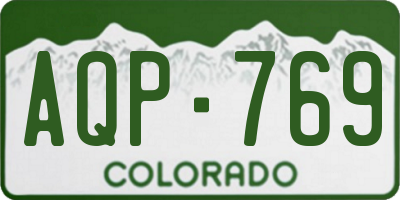 CO license plate AQP769