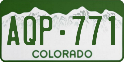 CO license plate AQP771