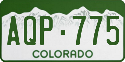 CO license plate AQP775