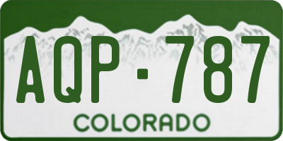CO license plate AQP787