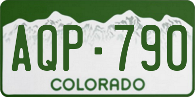CO license plate AQP790
