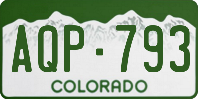 CO license plate AQP793