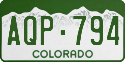 CO license plate AQP794