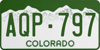 CO license plate AQP797