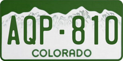 CO license plate AQP810