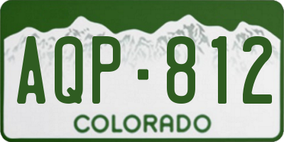 CO license plate AQP812