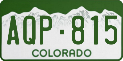 CO license plate AQP815