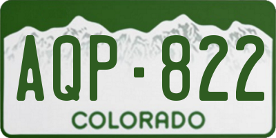 CO license plate AQP822