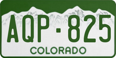 CO license plate AQP825