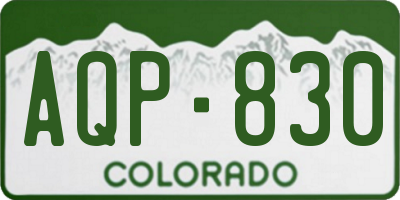 CO license plate AQP830