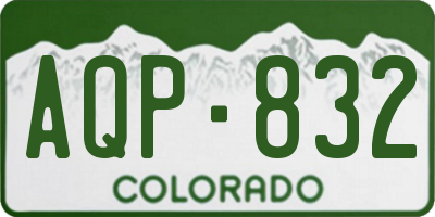 CO license plate AQP832